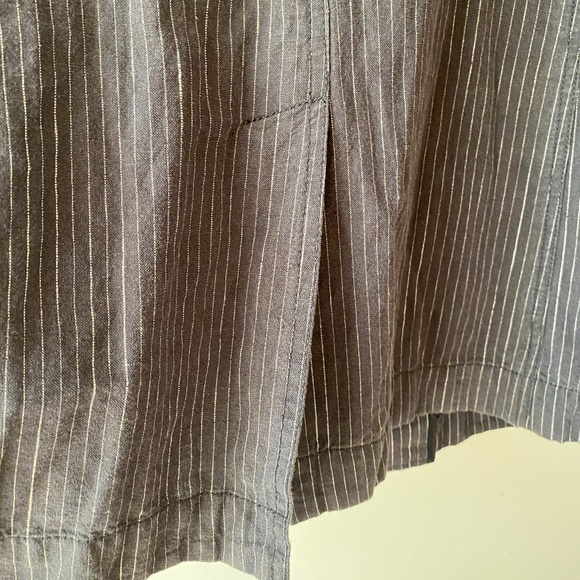 🍀3/$25🍀J.Jill Pinstripe Long Blazer Grey XS - Picture 6 of 8